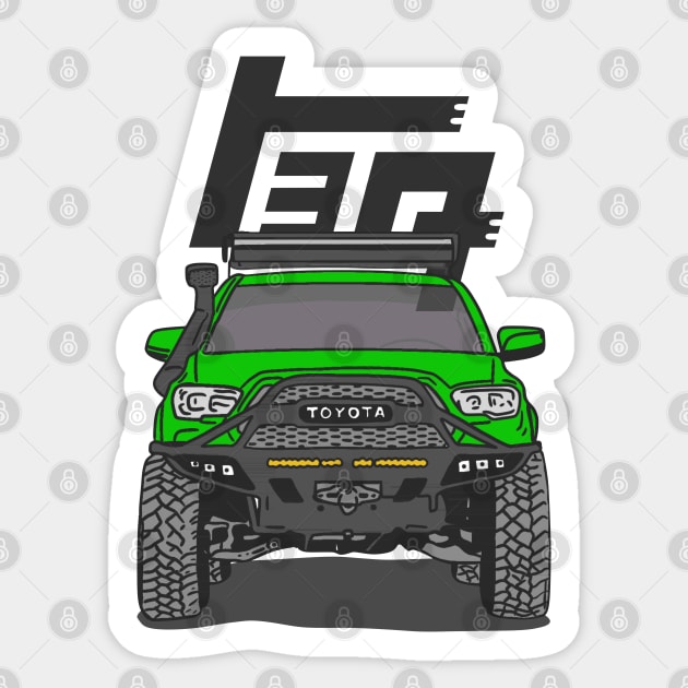 4Runner TRD Offroad adventures - Green Essential Sticker by 4x4 Sketch